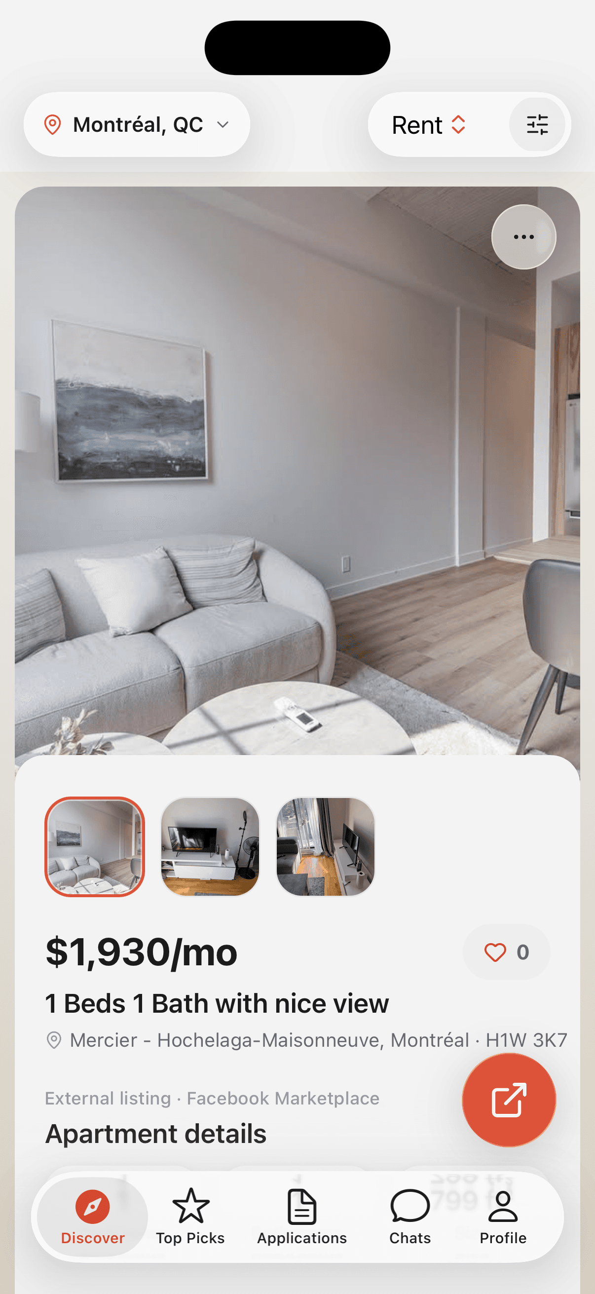 Swipe: one home at a time.